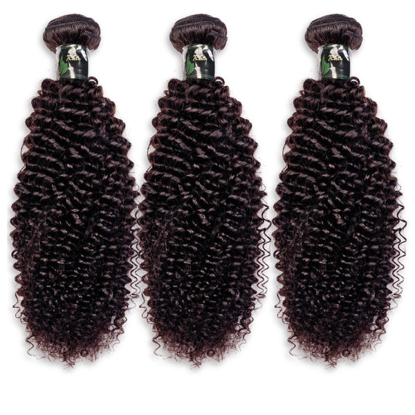 Maganda Rain, 100 % unbehandeltes menschliches Haar, krauses, lockiges Haar, 3 Bündel